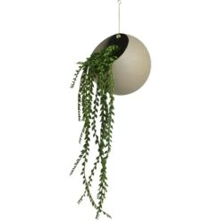 AYTM Globe Hängetopf Ø21x32 Cm, Taupe -Möbel Verkauf aytm globe hanging flowerpot 21x32 cm 8