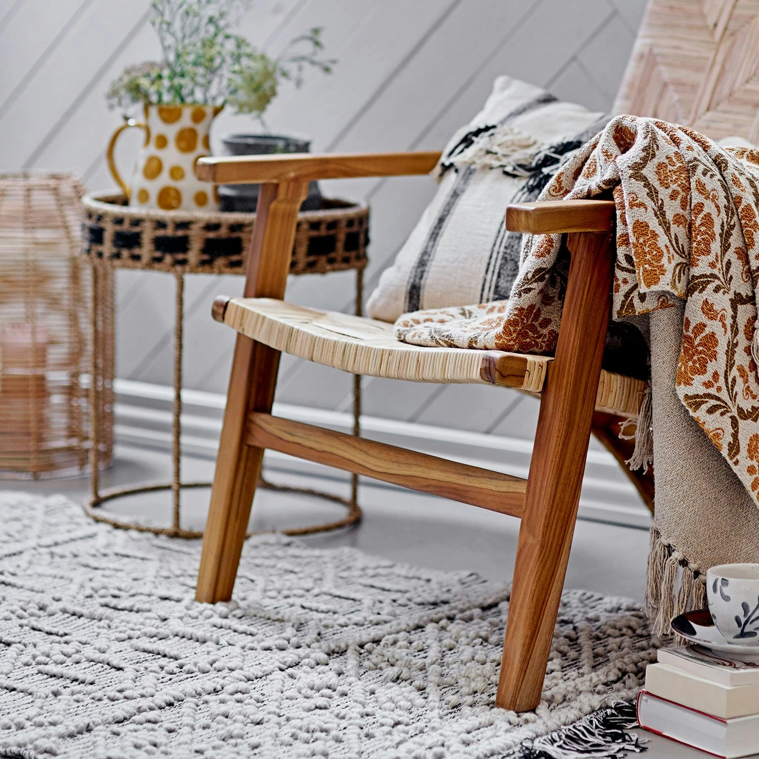 Bloomingville Maisy Teppich 90x150 Cm Grau 5 Bloomingville Maisy Teppich 90x150 Cm Grau – Bild 3