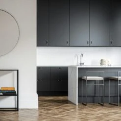 Barhocker Mit Rückenlehne 80 Cm, Schwarz / Beige Samt -Möbel Verkauf department barhocker niedrig hoch ruckenlehne 116