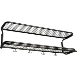 Classic 650 Hutablage Doppelt Schwarz / Schwarz, 80 Cm