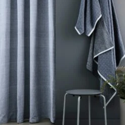 Ferm LIVING Chambray Duschvorhang 160x205 Cm, Blau -Möbel Verkauf ferm living chambray duschvorhang blau 2