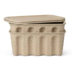Ferm LIVING Paper Pulp Kisten 28x18 Cm, 2-er Set