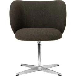 Ferm LIVING Rico Dining Swivel Bouclé Esszimmerstuhl, Dunkelgrau Melange