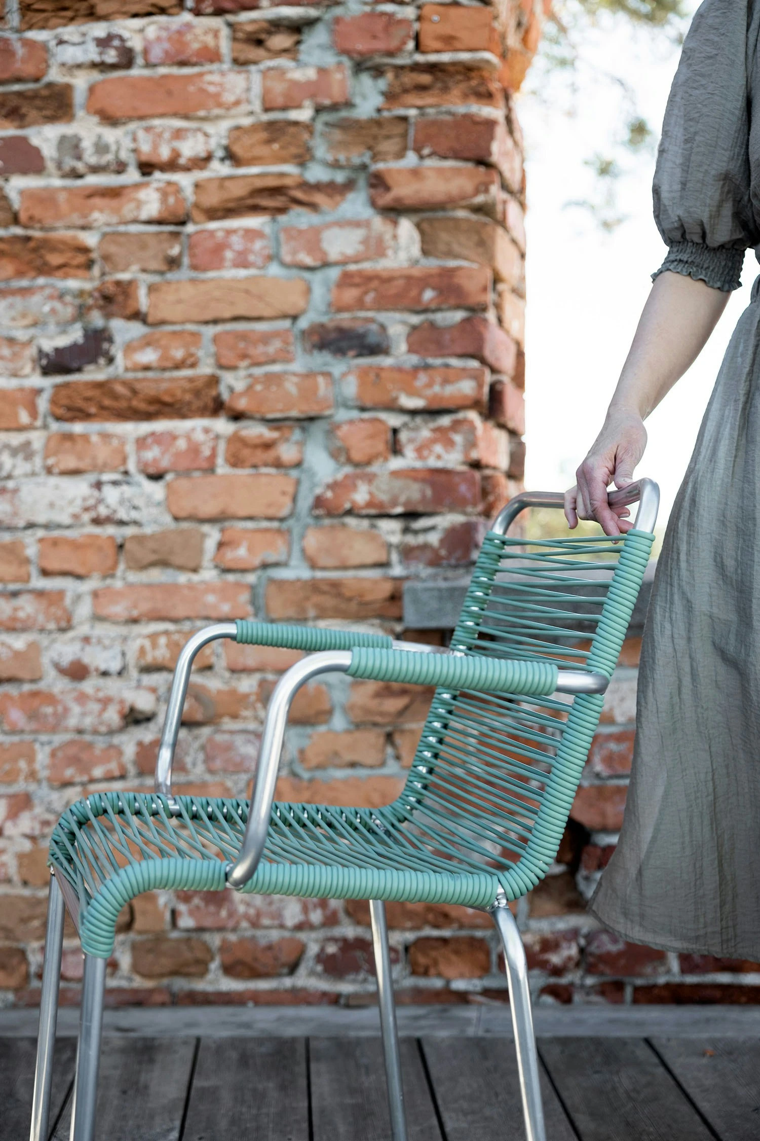 FIAM Mya Spaghetti Lehnstuhl, Sage Green 7 FIAM Mya Spaghetti Lehnstuhl, Sage Green – Bild 5