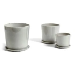 Möbel Verkauf -Möbel Verkauf hay pflanzentopfopf mit teller hellgrau 1