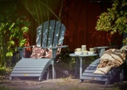 Tennessee Liegestuhl Mit Fußhocker, Stahlgrau -Möbel Verkauf hillerstorp tennessee deckchair with footstool 9