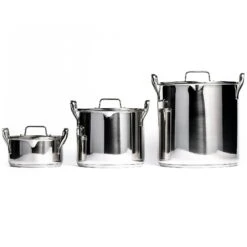 Topfset Stapelbar 3-er Set, Edelstahl 10 Topfset Stapelbar 3-er Set, Edelstahl -Möbel Verkauf mareld mareld stackable pot set stainless steel 1 45 10l 2