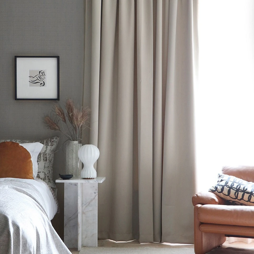 Hotel Blackout-Vorhang 290x290 Cm, Sandnaturfarben 3 Hotel Blackout-Vorhang 290x290 Cm, Sandnaturfarben