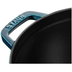 Staub Kokotte Rund 26 Cm 5,2 L, Benzinblau -Möbel Verkauf staub la mer rund gryta 24 cm petroleum bla 38 l 10